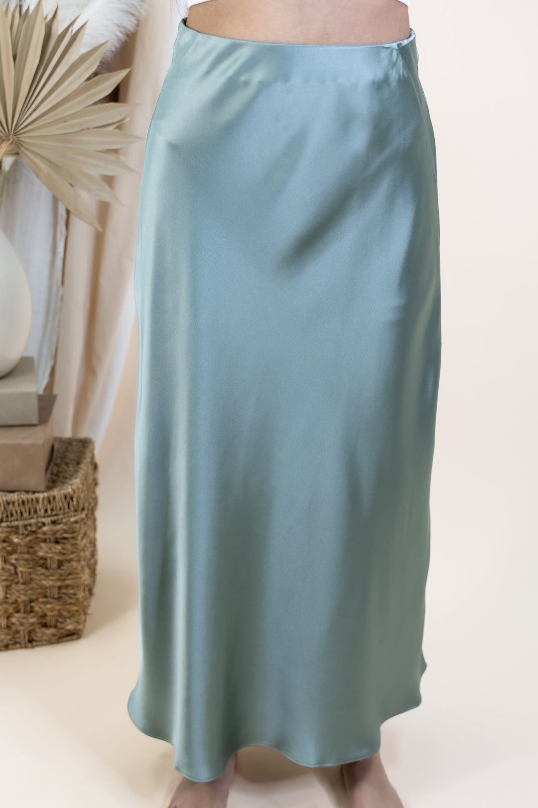 "Silk & Sway" Skirt (Sage Green)