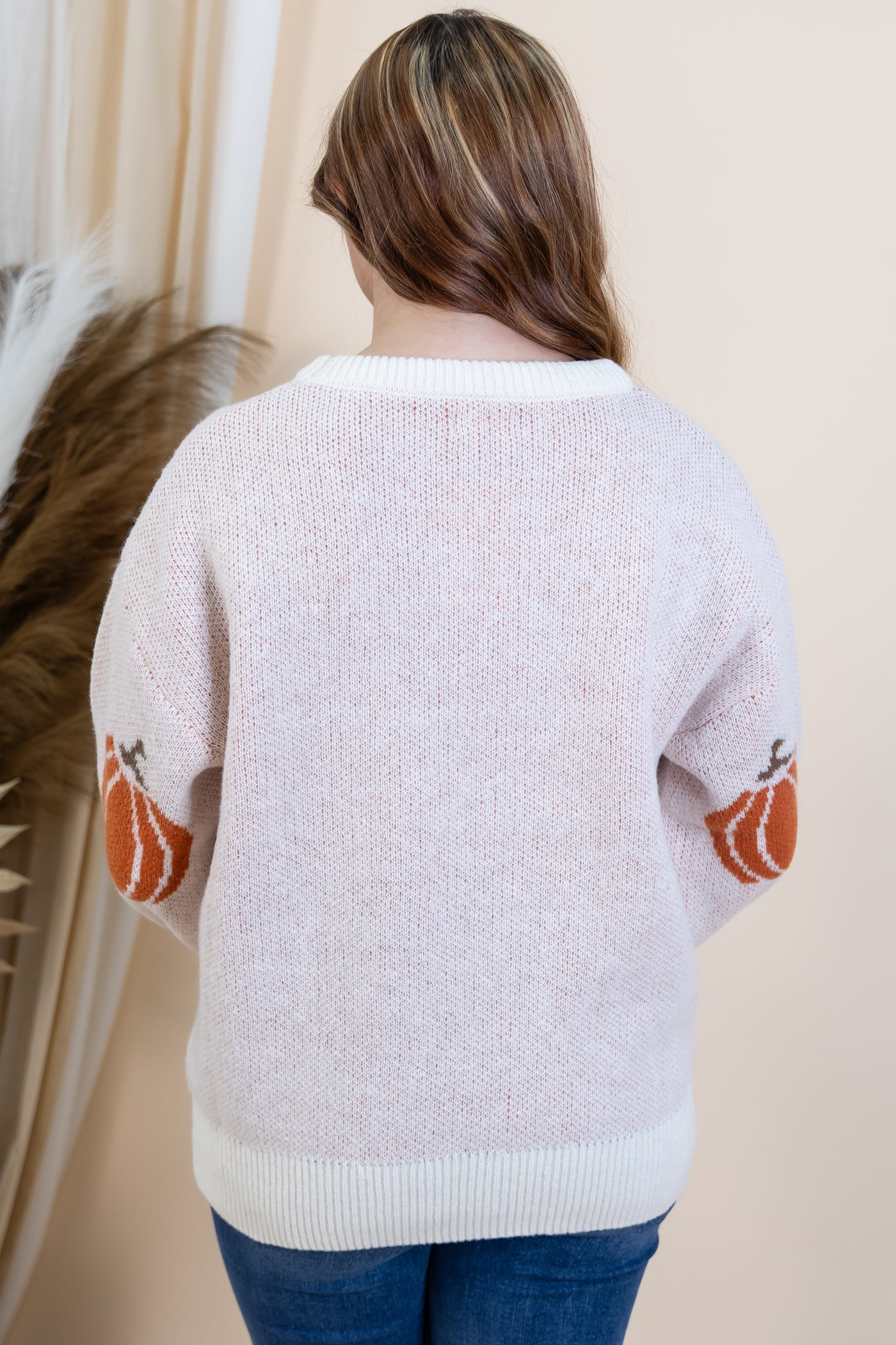 "Patch Perfection" Sweater (Cream)
