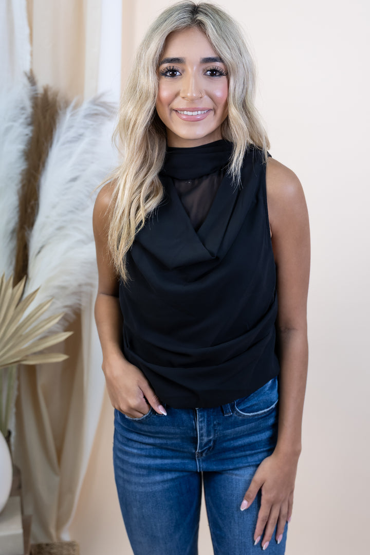 "Draped In Style" Top (Black)