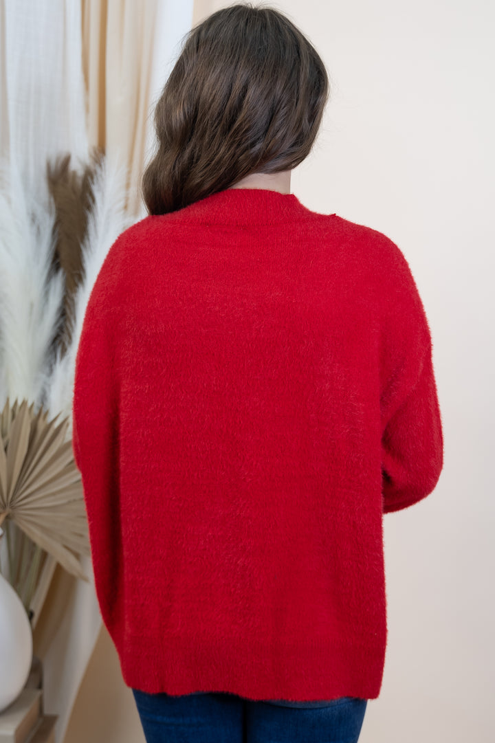 "Oh Snap" Cardigan (Red)