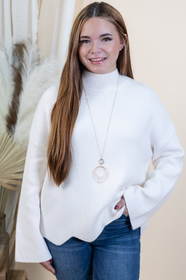 "Calling It Even" Sweater (Cream)
