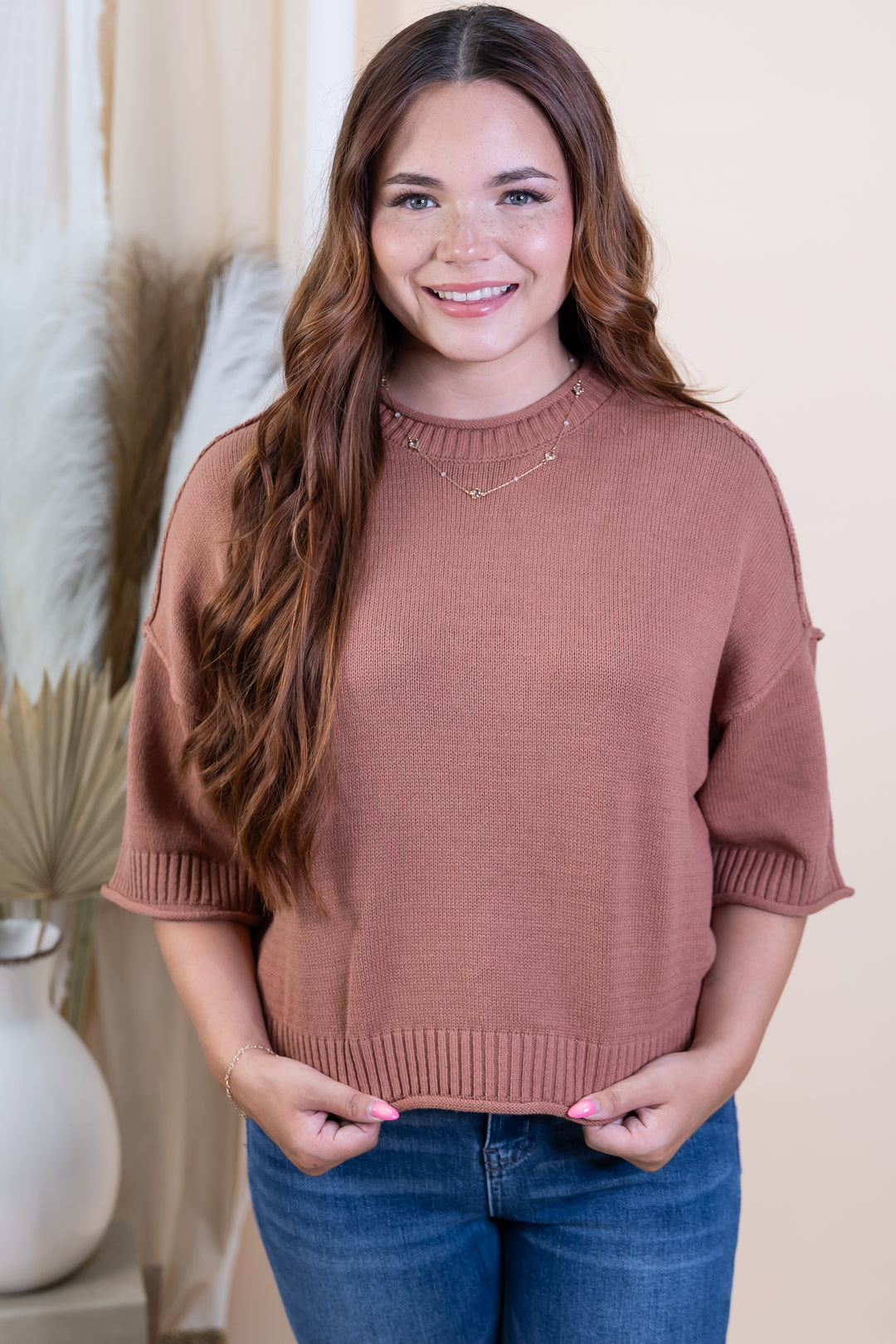 "Cozy State" Sweater Top (Sienna)