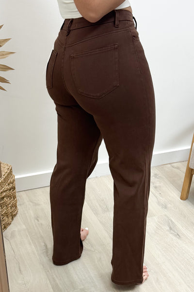 Brynn Wide Leg Jeans (Vintage Brown)