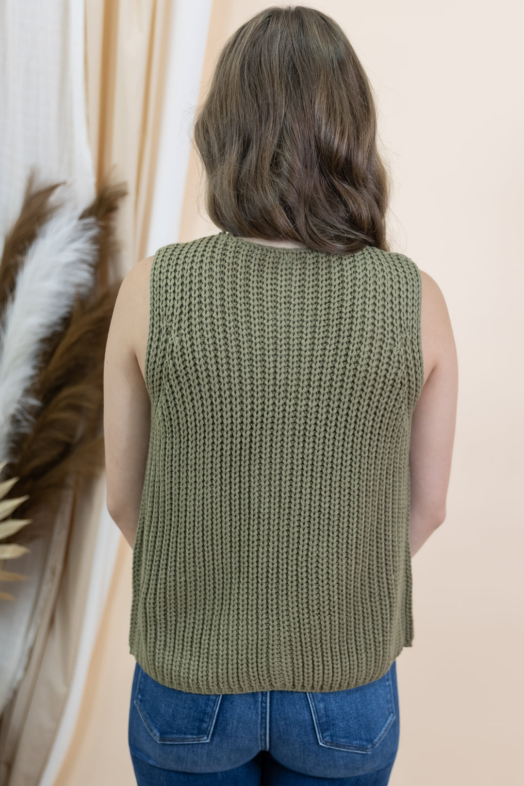 "At A Standstill" Sweater Vest (Olive)