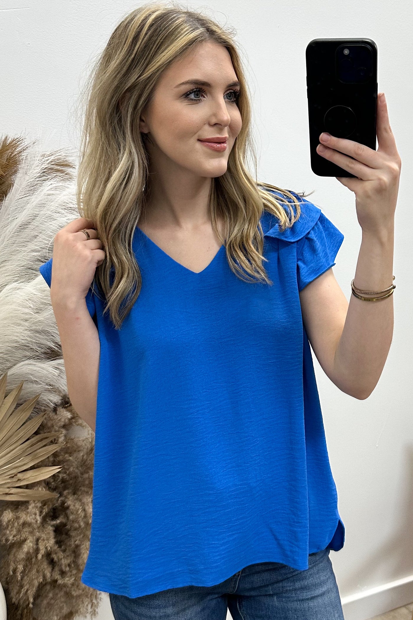 "From The Top" Blouse (Royal Blue)