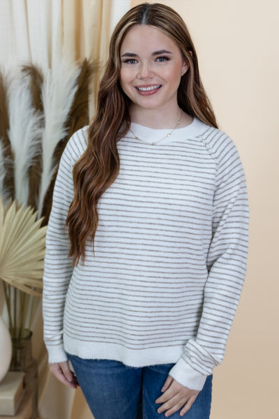 "Keep Wondering" Sweater (Taupe)