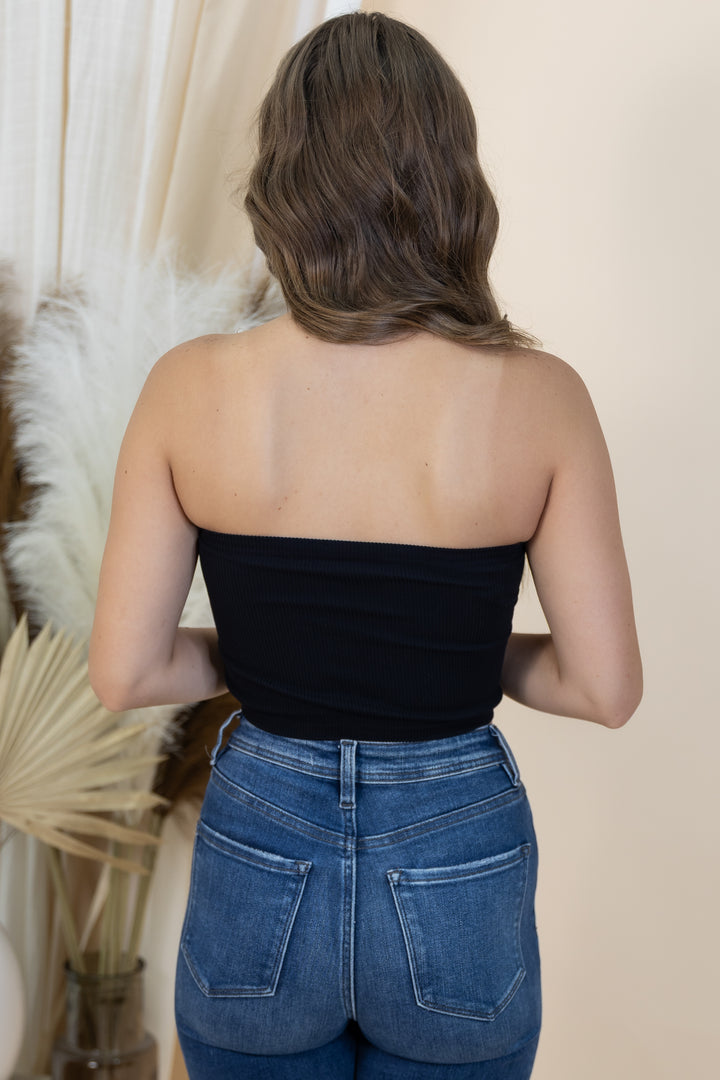 Alondra Bandeau Top (Black)