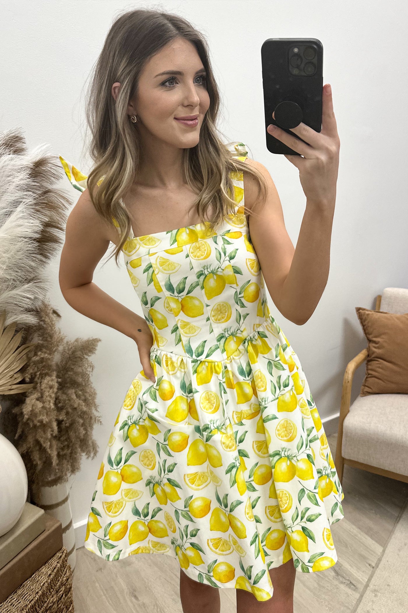 "Gives you Lemons" Dress (Off White)