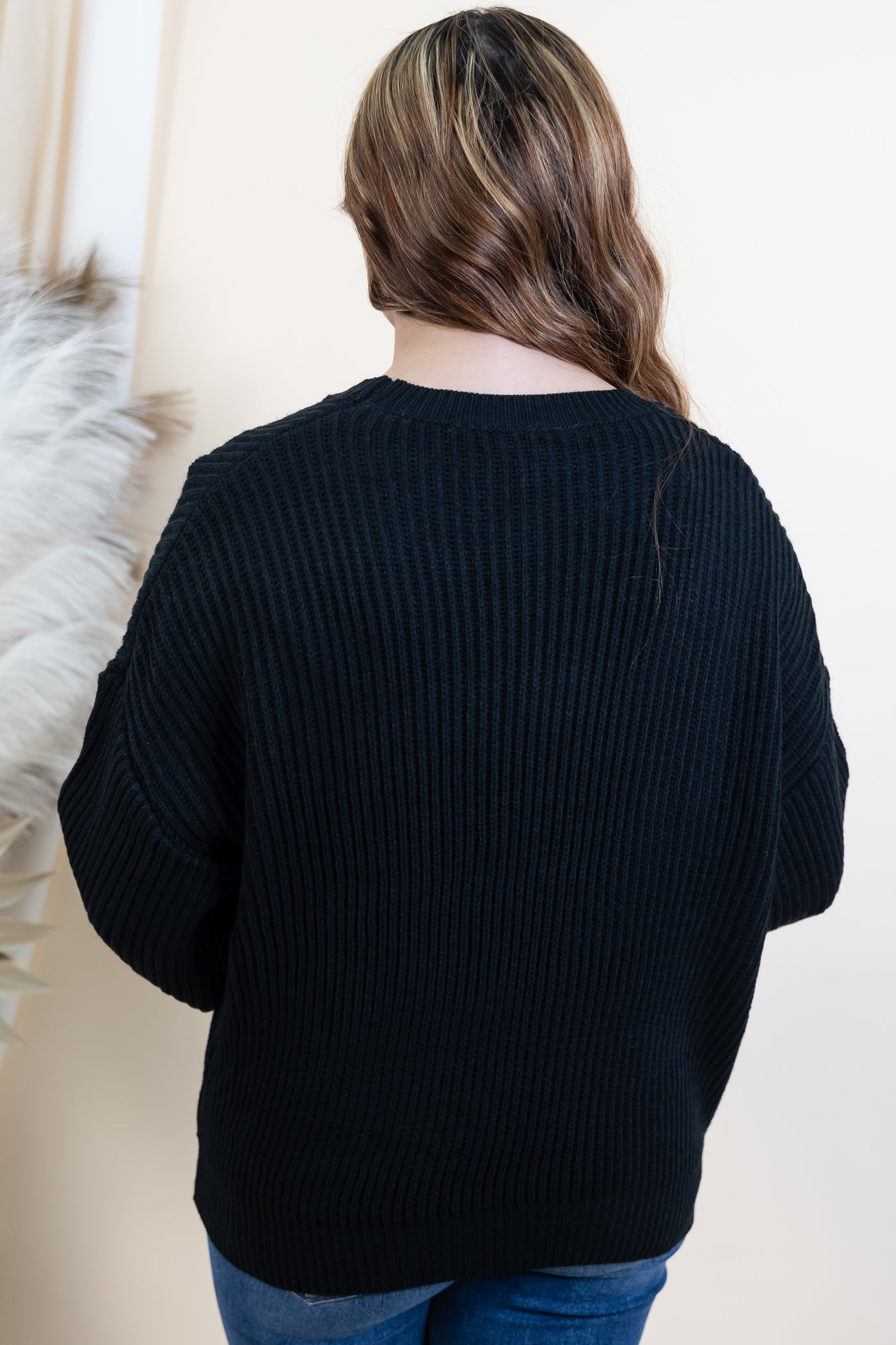 "Ho Ho Hooked" Sweater (Black)