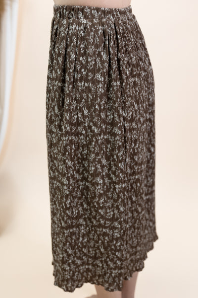 "As You Wish" Skirt (Espresso/Cream)