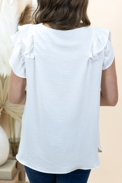 "From The Top" Blouse (Off White)