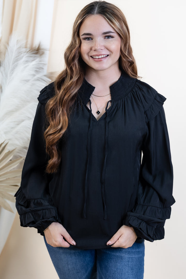 "Blackout Beauty" Blouse (Black)