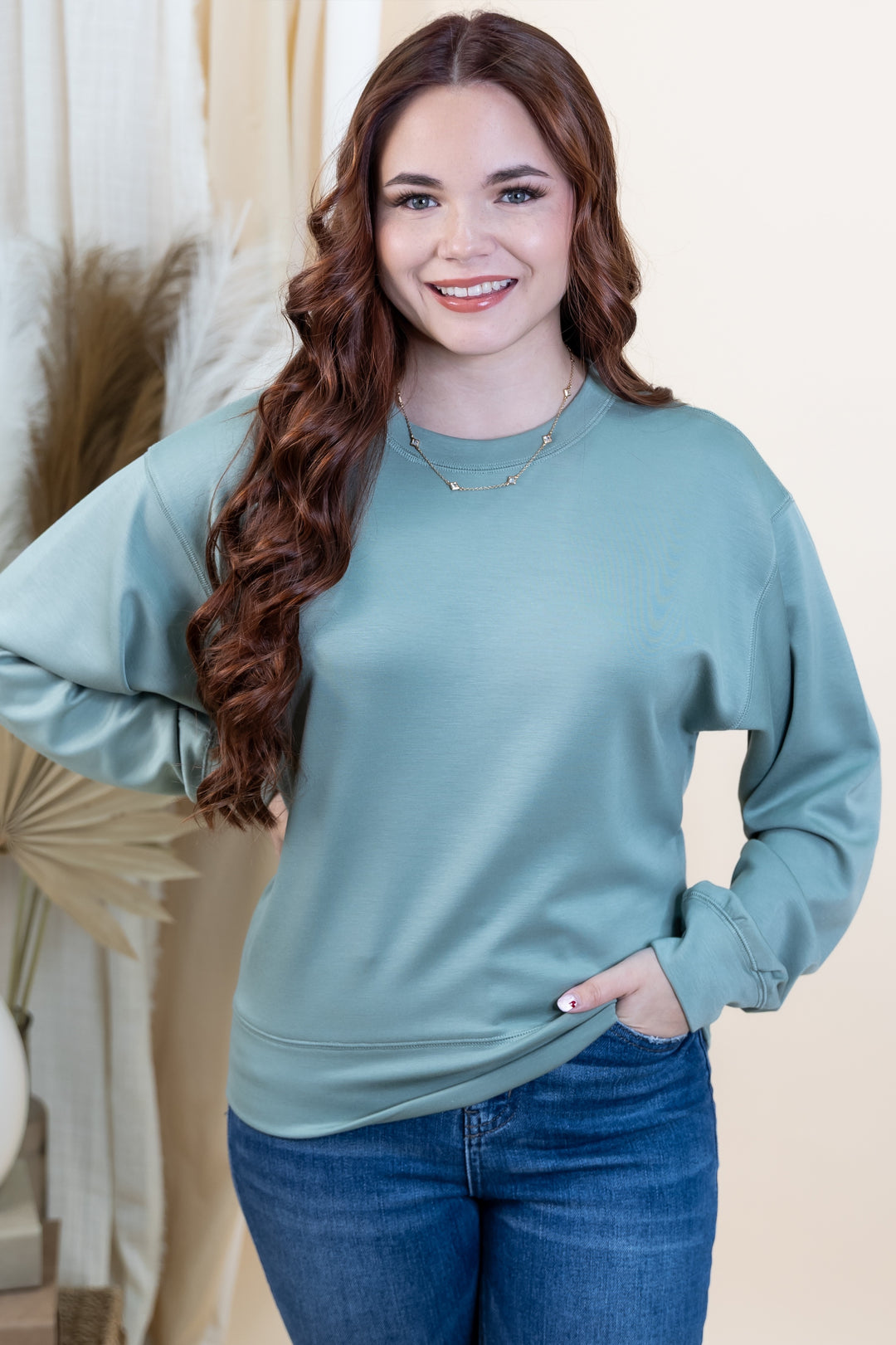 "On The Move" Sweatshirt (Sage Green)