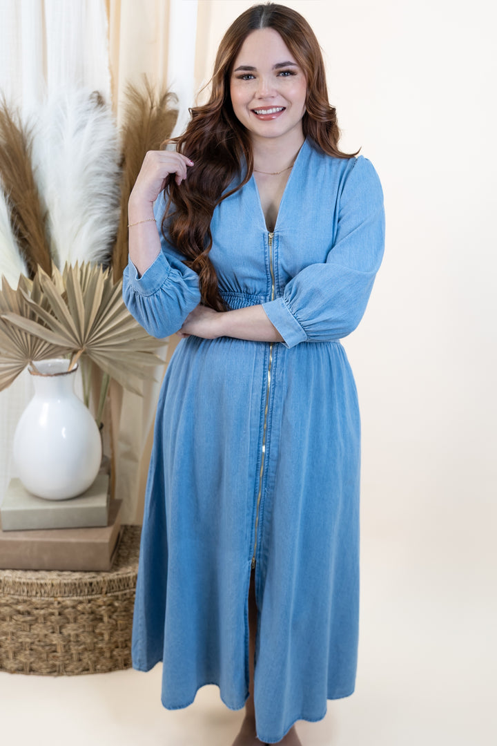 "Out On The Town" Dress (Light Blue)