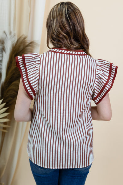 "The Bottom Line" Blouse (Rust)