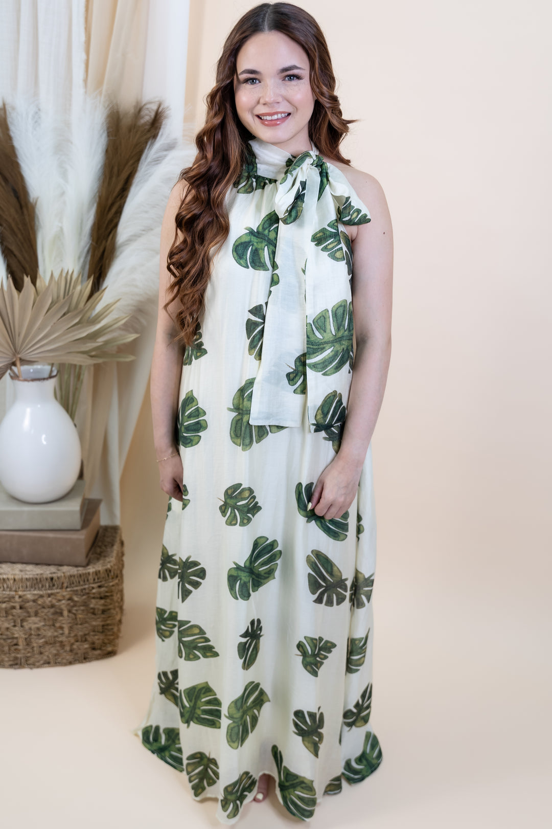 "Coastal Canopy" Dress (Cream)