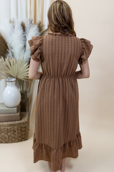 "Lost Connection" Dress (Brown)