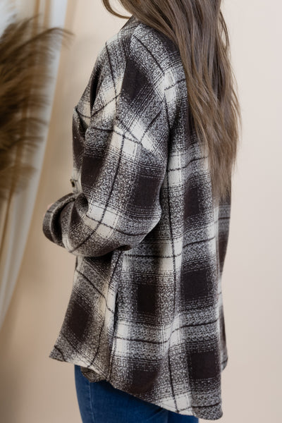 "Perfect Balance" Shacket (Brown/Taupe)