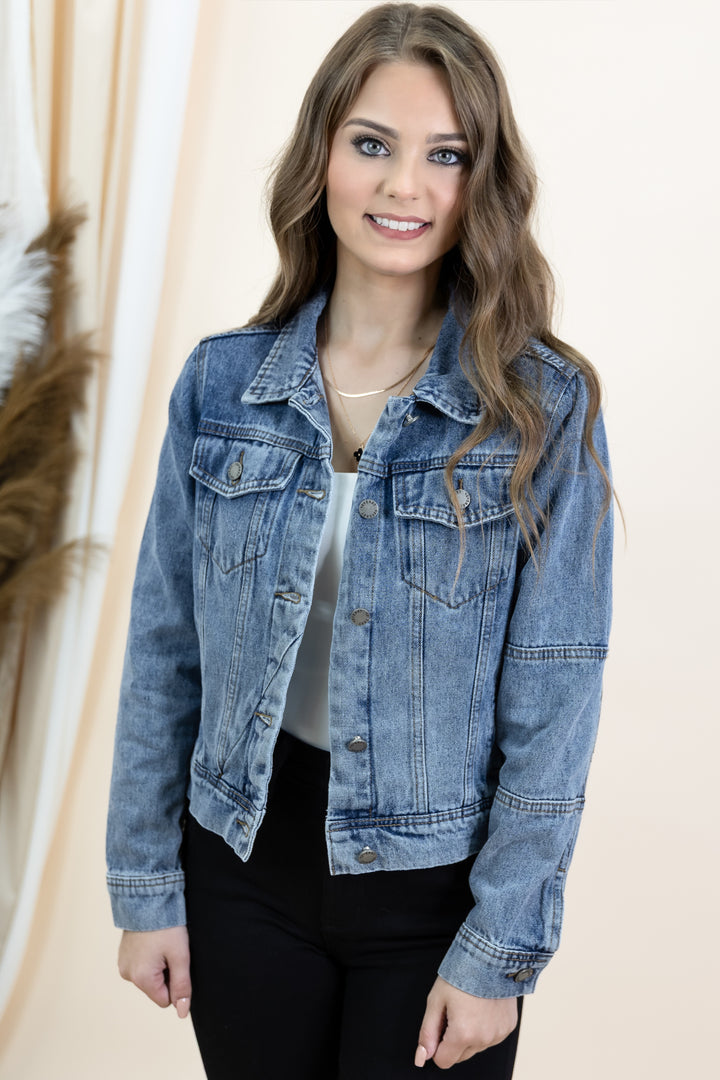 "Feeling Different" Jacket (Medium Denim)