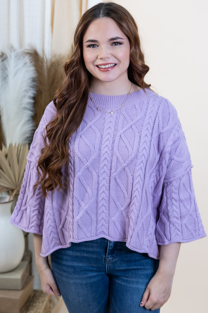 "In The Details" Sweater (Lavender)