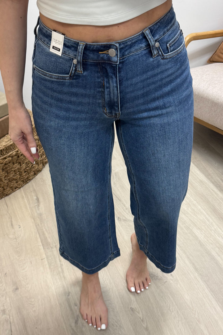 Julianna Cropped Wide Leg Jeans