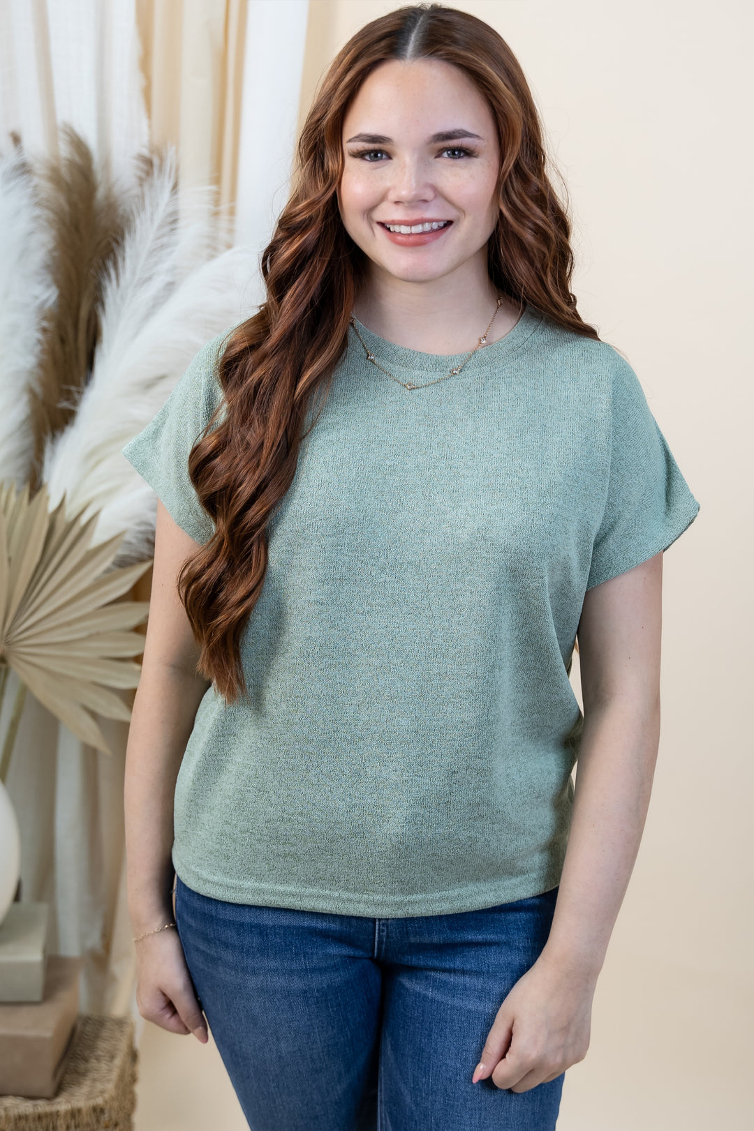 "Drop & Go" Top (Sage)