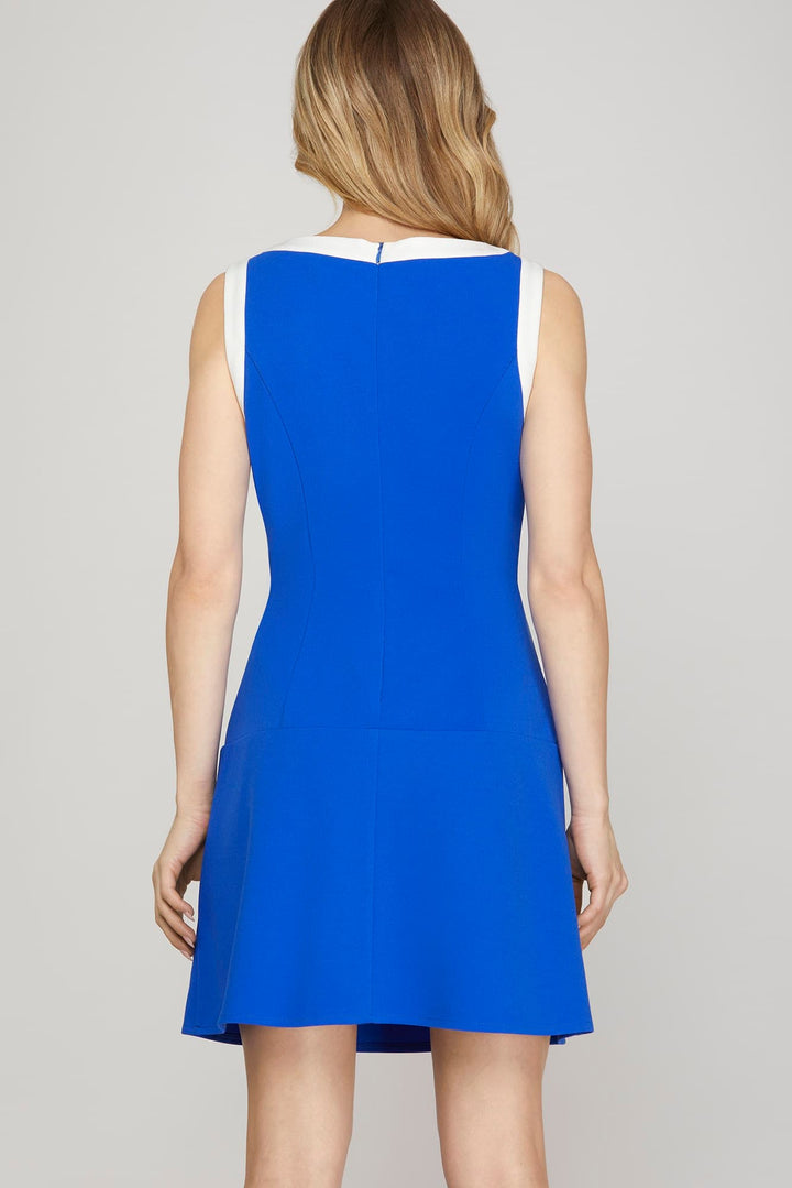 "Modern Finish" Dress (Royal Blue)