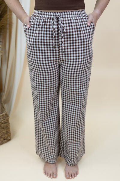"Gotta Love It" Wide Leg Pants (Brown)