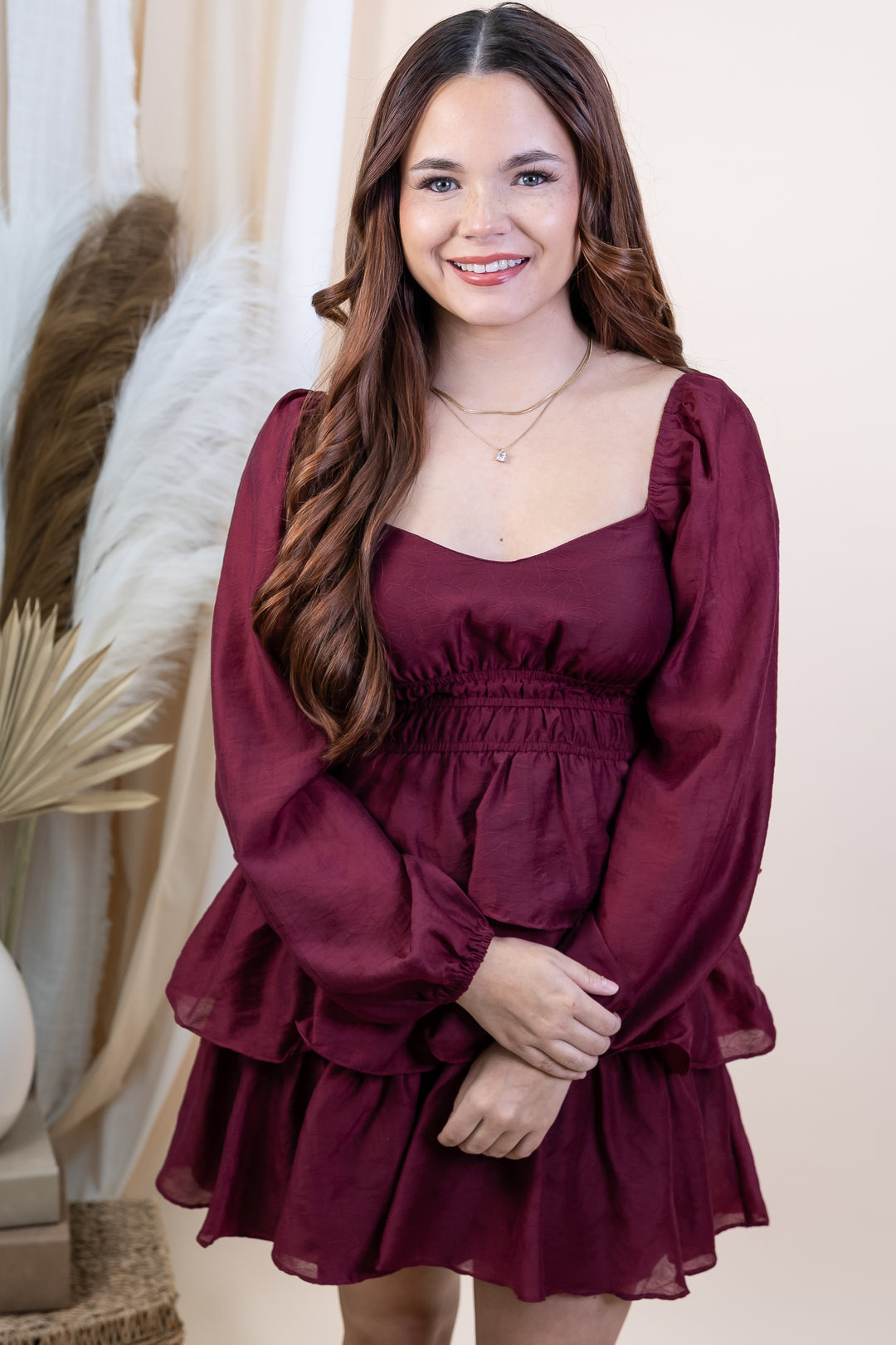 "Pretty Plans Ahead" Dress (Burgundy)