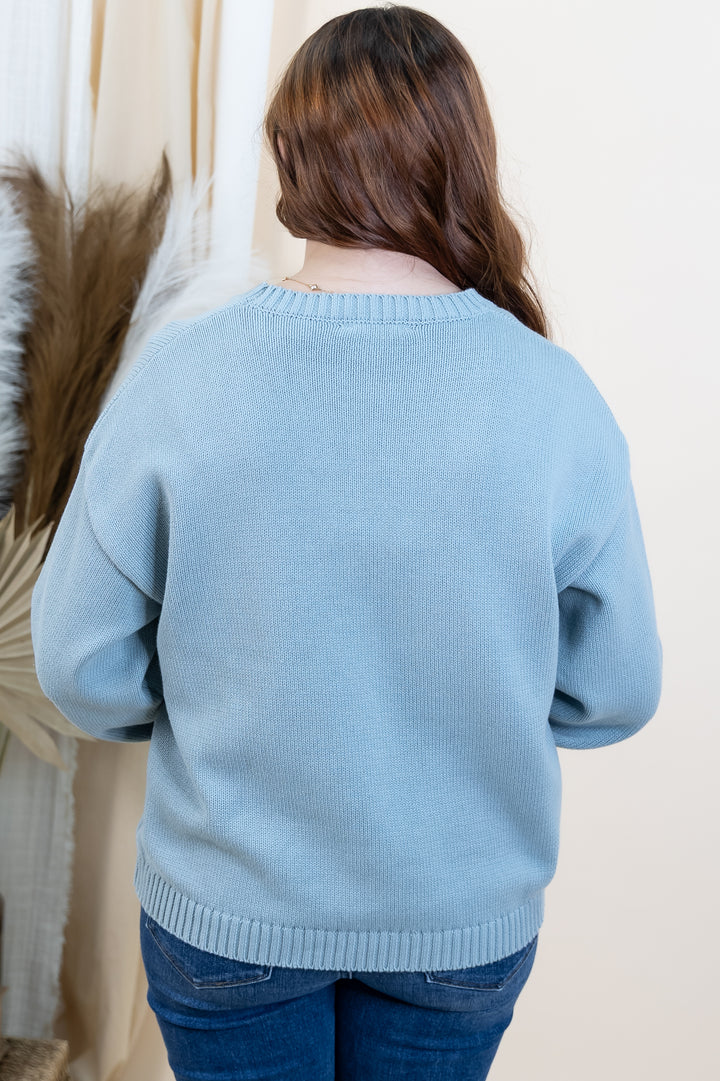 "Catch Of The Day" Sweater (Deep Sage)