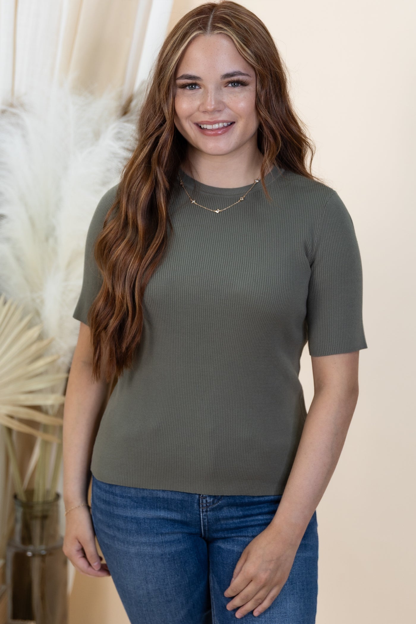 "Newfound Peace" Top (Grey Olive)