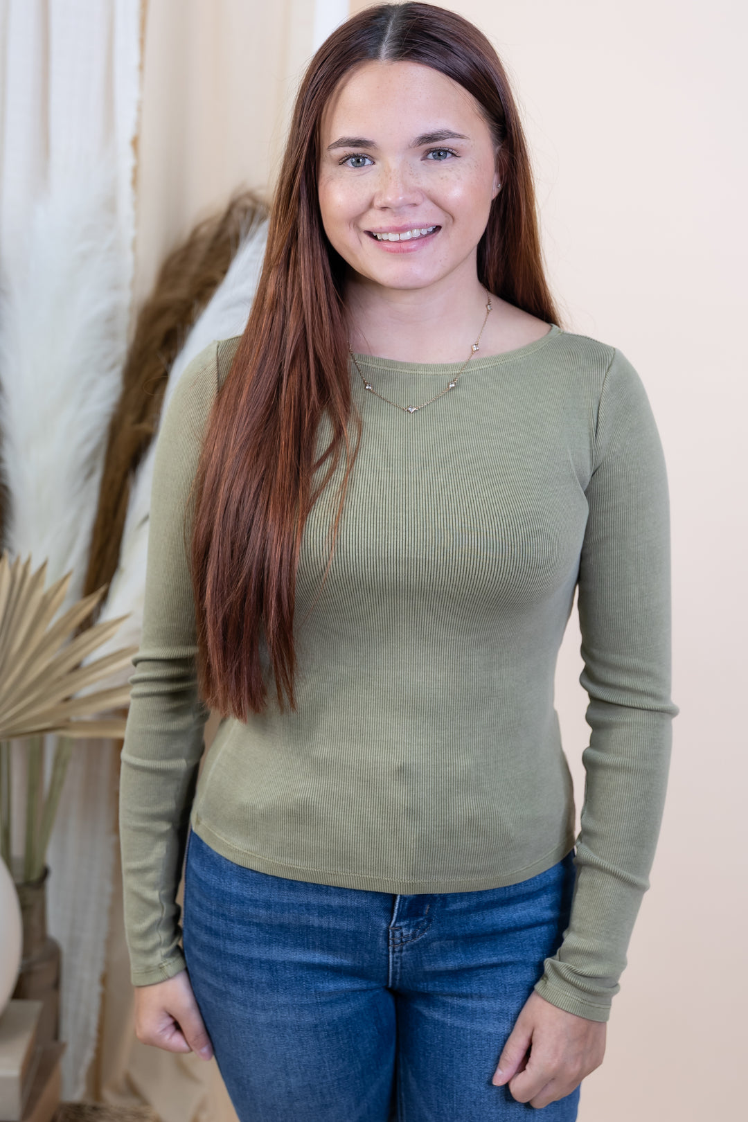 "Perfect Layer" Top (Light Olive)