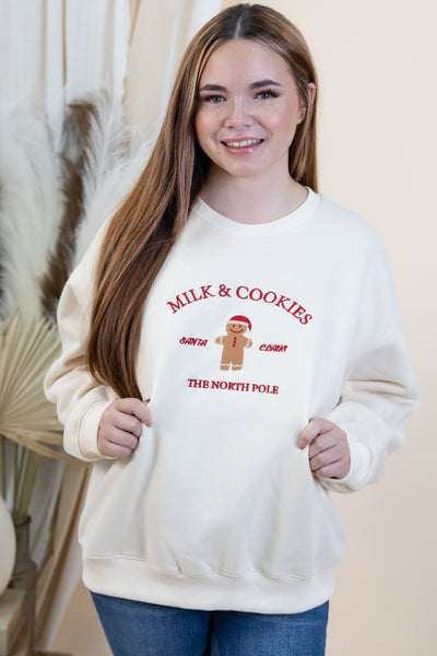 "Milk & Cookies" Sweatshirt (Cream)