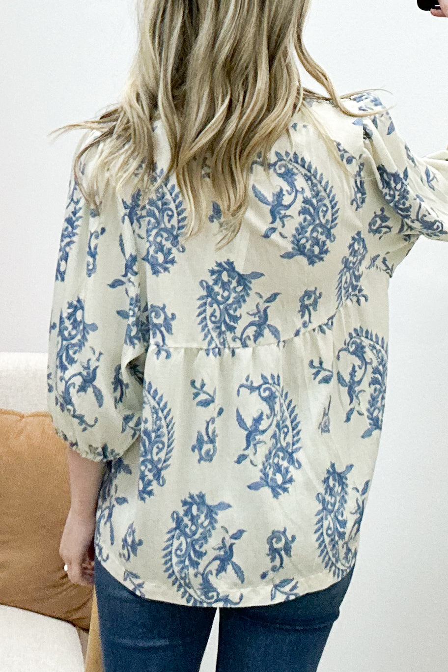 "When One Door Opens" Blouse (Blue Mix)