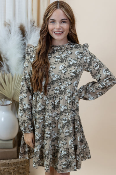 "Way Back When" Dress (Taupe)