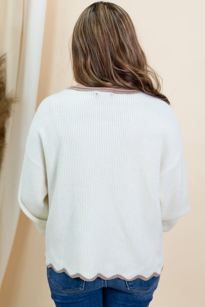 "Chilly Mornings" Sweater (Oatmeal)