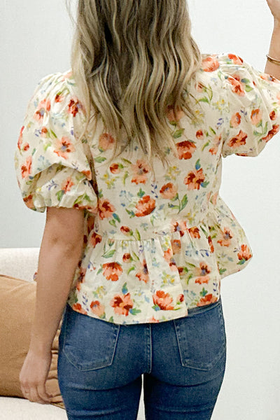 "Hints Of Happiness" Blouse (Ecru)
