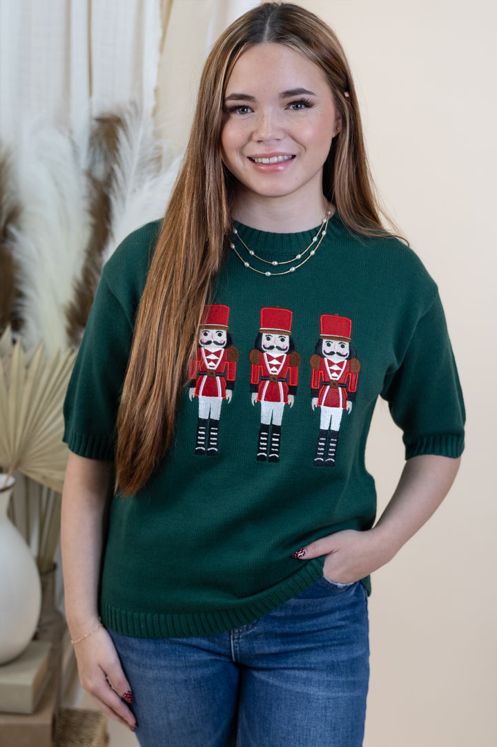 "Nutcracker Magic" Sweater (Hunter Green)