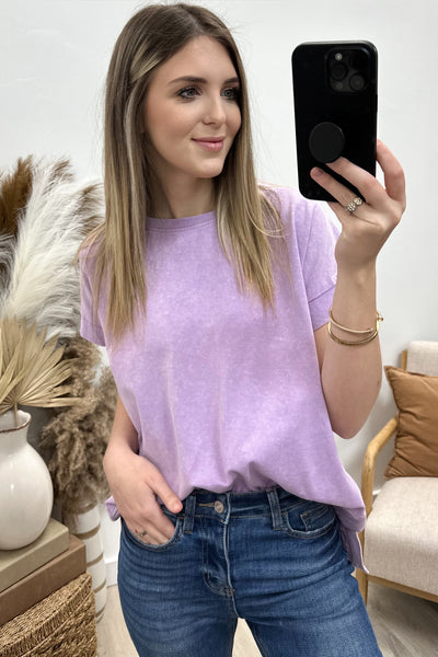 "On The Go" Top (Lilac)