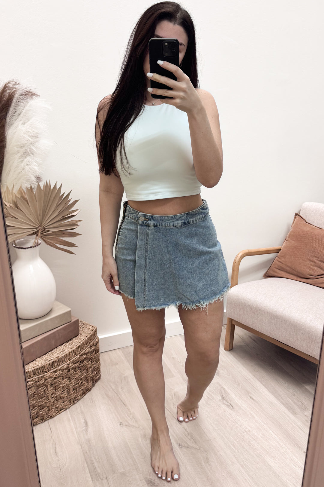 Genevieve Denim Skort