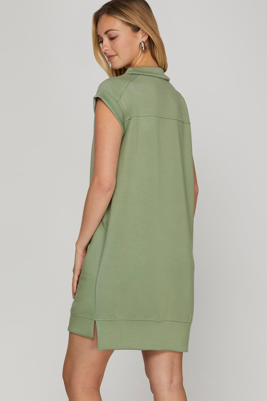 "True Meaning Of Comfort" Dress (Light Olive)