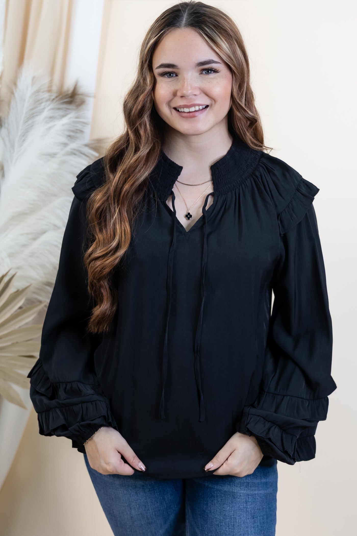 "Blackout Beauty" Blouse (Black)
