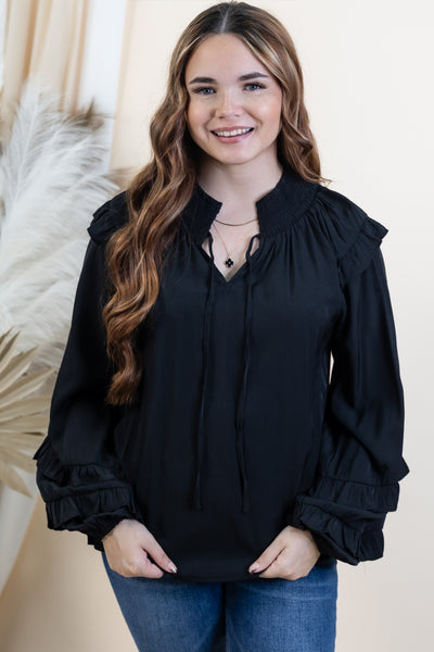 "Blackout Beauty" Blouse (Black)