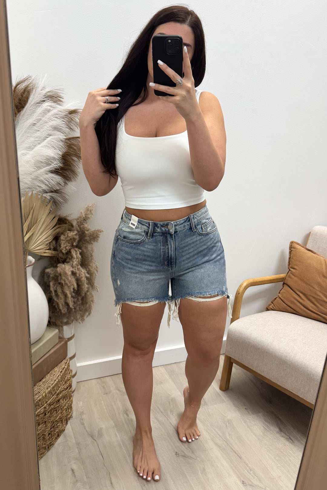 Shelia Denim Shorts (Rigid Magic)