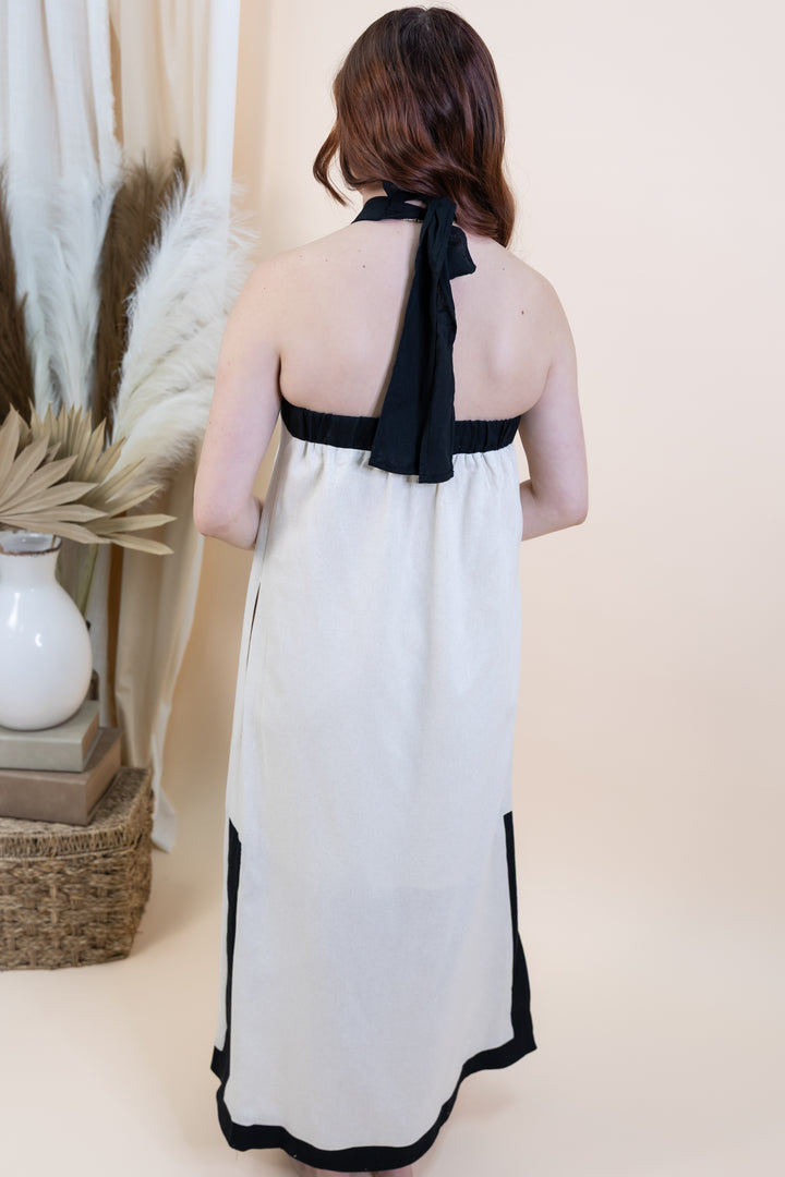 "Tie-Back Darling" Dress (Linen)