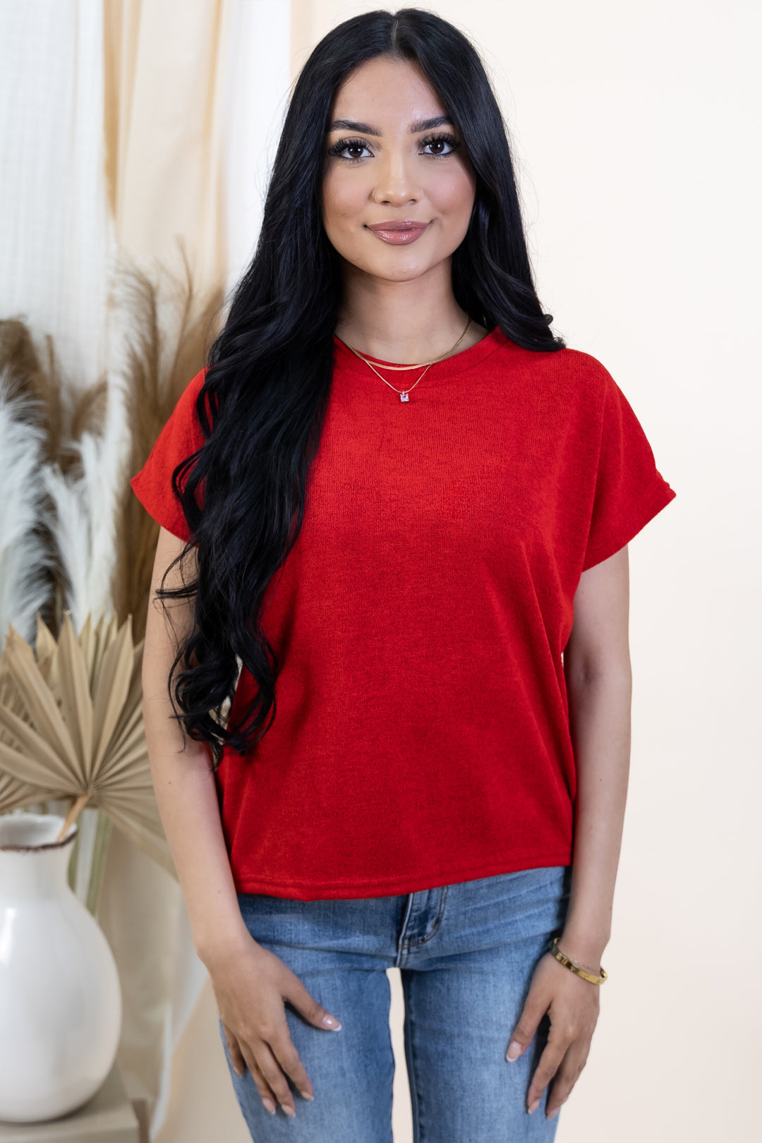 "Drop & Go" Top (Red)