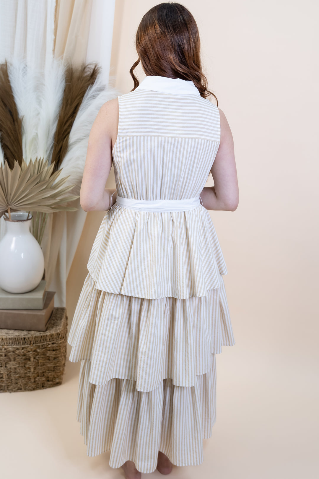"Shoreline Walks" Dress (Sand)