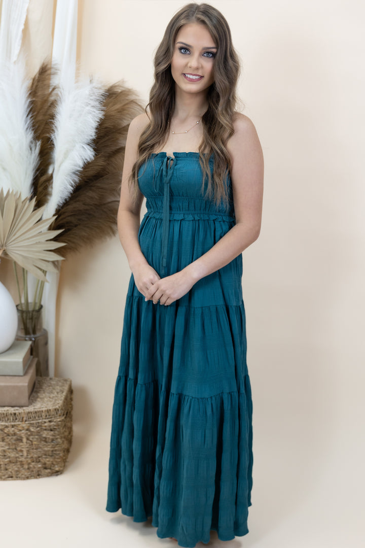 "Stolen Splendor" Dress (Hunter Green)