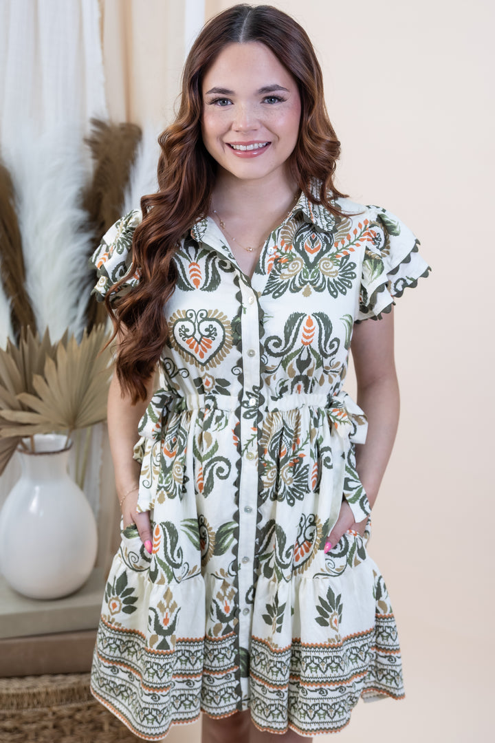 "Olive Grove" Dress (Olive)