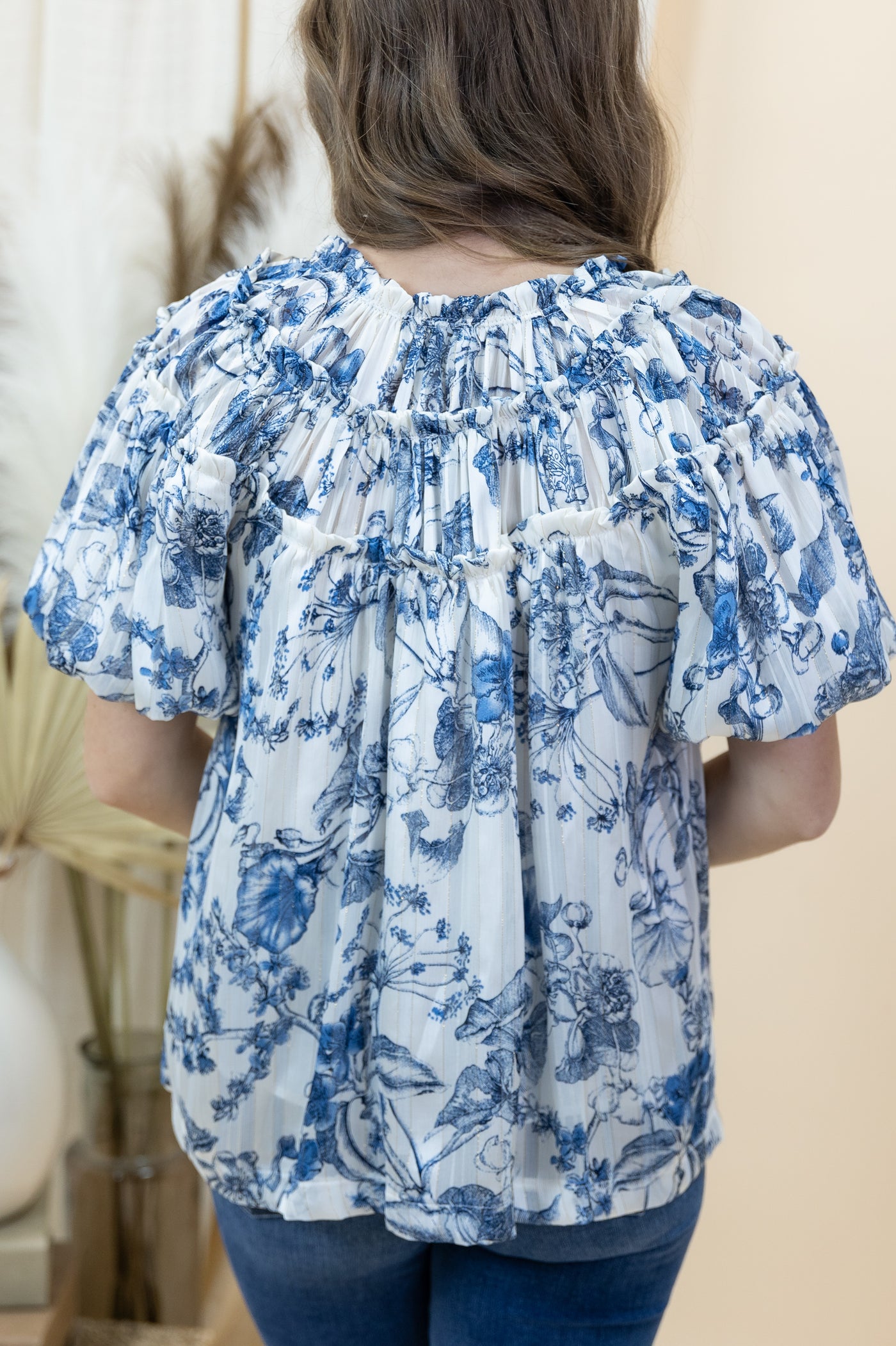"Slow Mornings" Blouse (Blue)